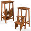 Banc échelle en bois d'hévéa pliable Fletchley-2090851125