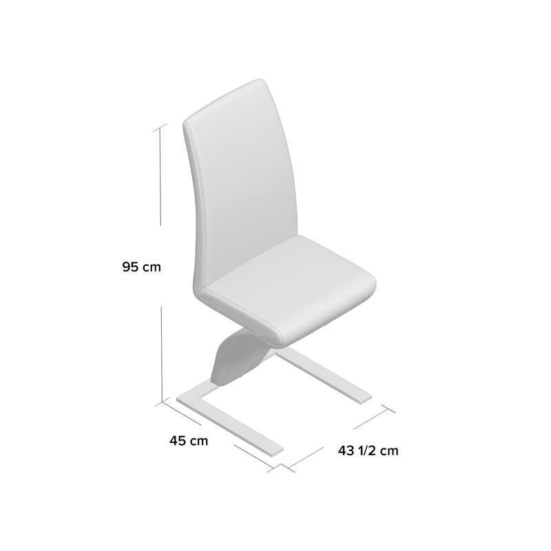 48cm H Upholstered Side Chair, Black