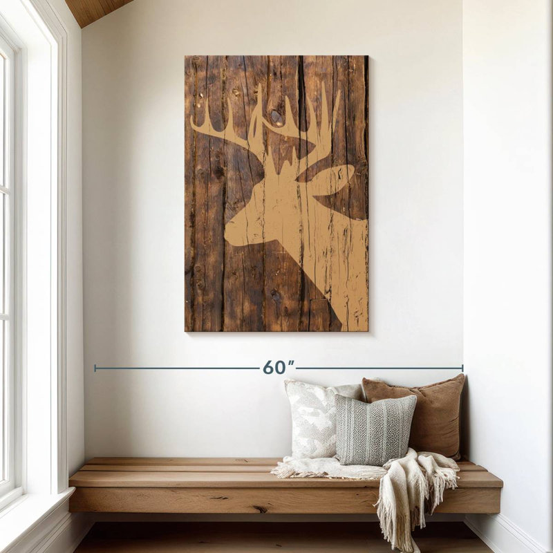 Brampt Wooden Deer, 45" H x 30" W