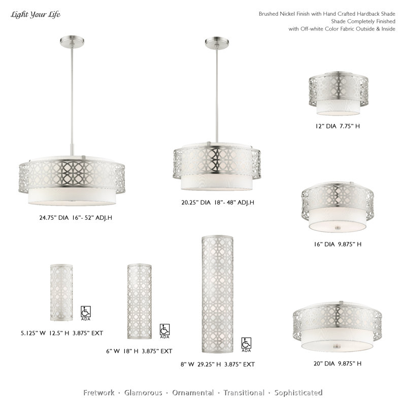 Eraman Flush Mounted Sconce, Brushed Nickel