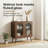 Walnut Modern Glass Sideboard Cabinet