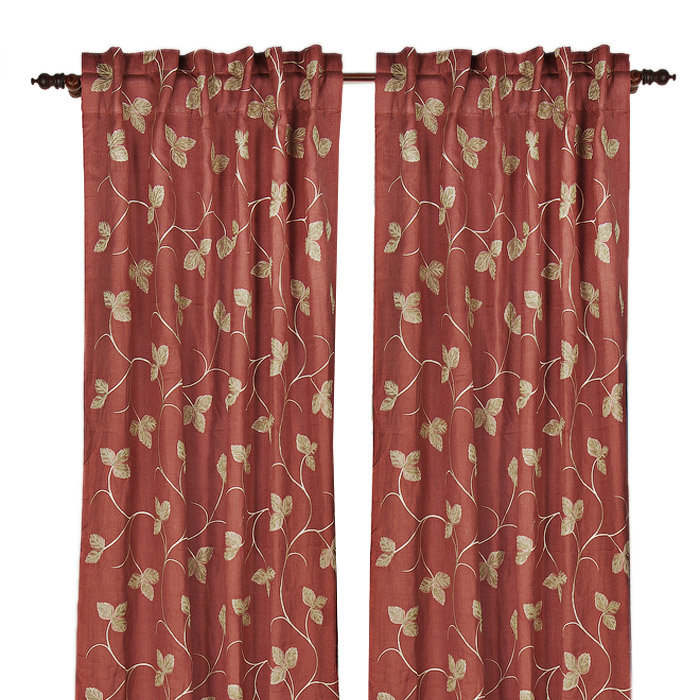 100% Linen Semi Sheer Curtain, Antique Gold, 50" W x 108" L