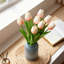 Bouquet de 10 tulipes artificielles, tiges de tulipes en polyuréthane 13,4 po Real Touch Simulation-809339587