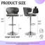 Ensemble de 2 chaises de bar rotatives réglables avec dossier en cuir PU d'une capacité de 300 lb-320820550