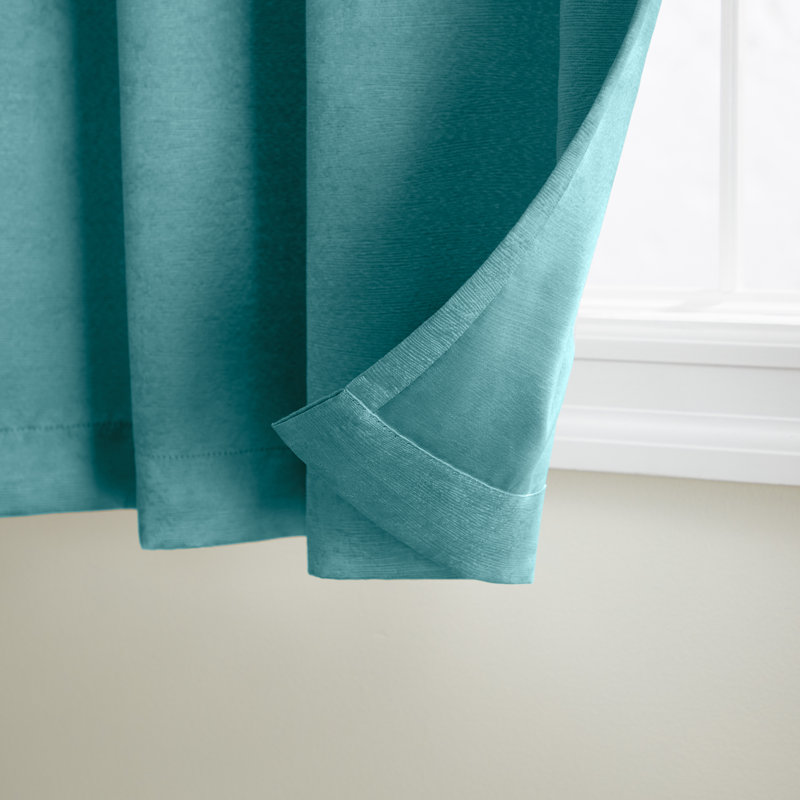 Rideau obscurcissant et isolant Phillipa , Bleu sarcelle foncé, L 52 po x L 63 po