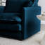 Canapé modulaire en U pour la maison: 5 places avec chenille bleue, chenille de salon: décoration