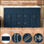 Meuble-lavabo avec 4 portes d'armoire, 4 tiroirs et 2 tablettes réglables-1490552741