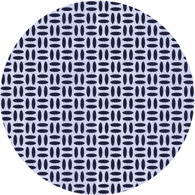 Performance Wool Geometric Indoor Rug, Round 6'