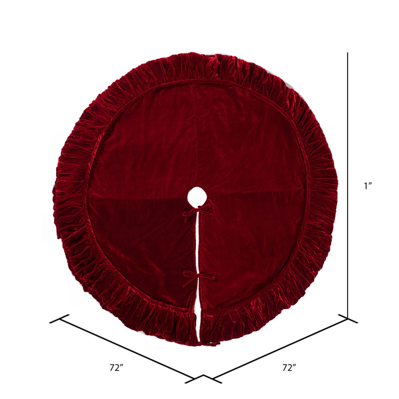 Plush Treeskirt, 72" W, Wine