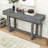 Wood Console Table with Three Drawers-739176295