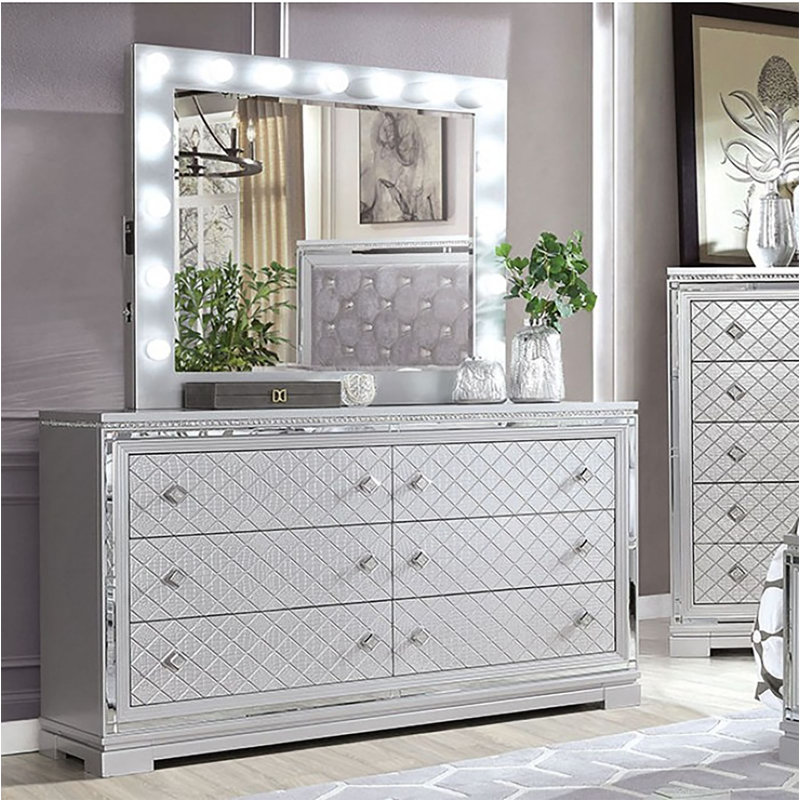 Commode double 6 tiroirs avec miroir Johinston
