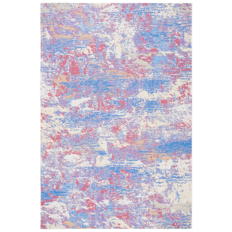 Hutchings Performance Abstract Indoor/Outdoor Area Rug, Rectangle 6'6" x 9'4"
