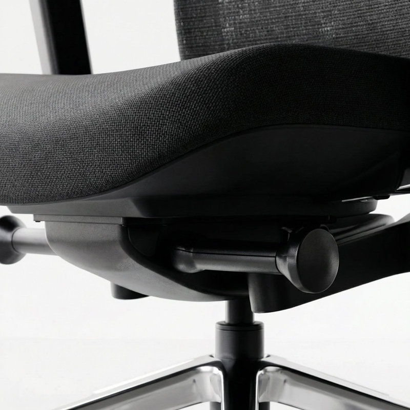 Chaise de travail Elevate, Without Headrest, Black, Black