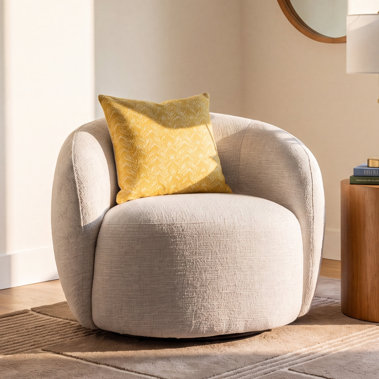 Simona Swivel Barrel Chair