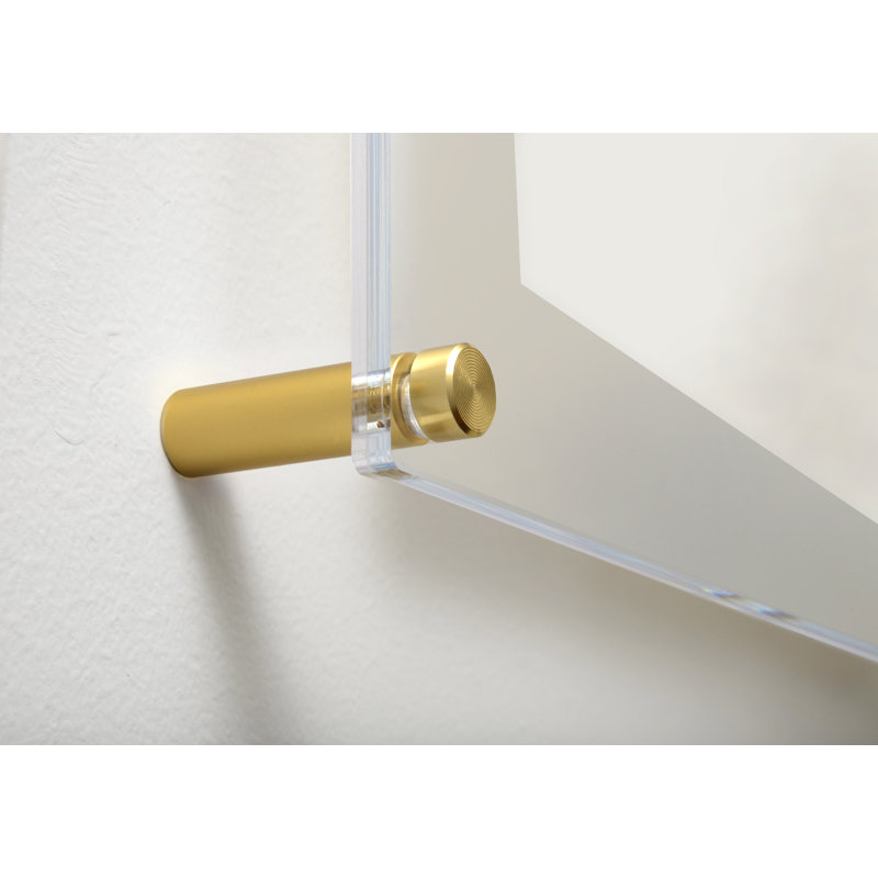 Clear UV-Grade Acrylic Modern Floating Picture Frame - Gold, 8" x 10"