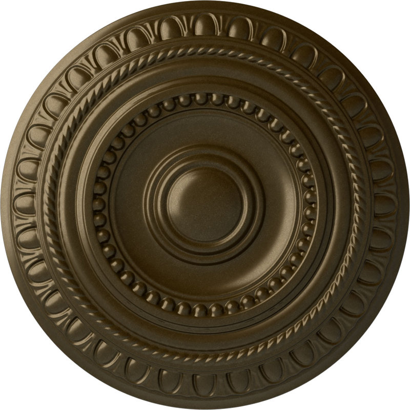 Endurathane Artis Ceiling Medallion, 15 3/4"OD x 1 3/8"P (Fits Canopies up to 6 7/8"), Hand-Painted Brass Finish, Brass