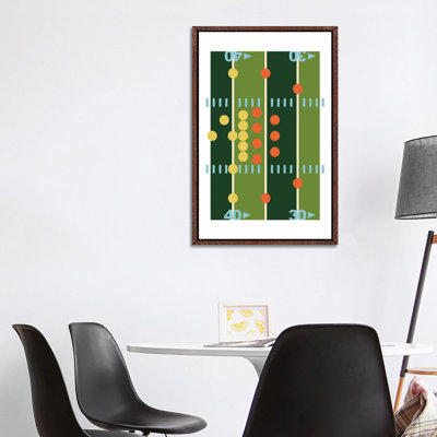 Football Field Modern Art by Beth Bordelon - Gallery-Wrapped Canvas Giclée on Canvas