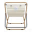 Chaise d'extérieur pliante en rotin avec dossier réglable, coussin épais et appui-tête amovible pour la piscine, la plage et le camping