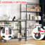 Yelena 90cm W Metal Shelving Unit with Wheels-106267443-106267442