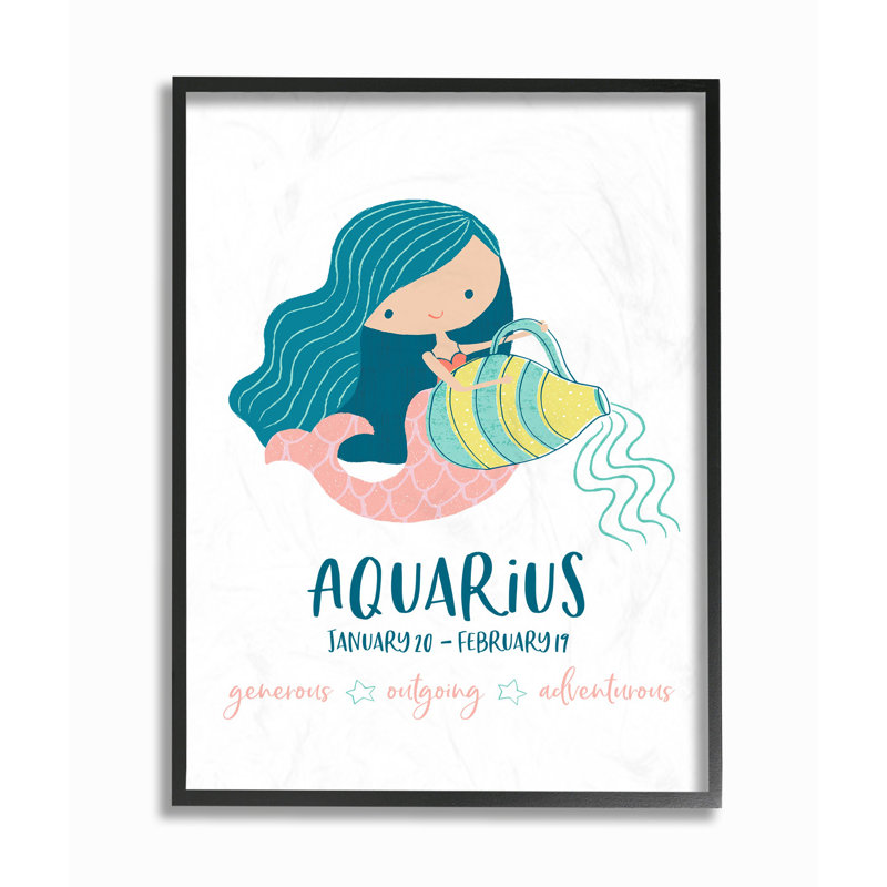 « algérie fun aquarius moderne », art sirène, Giclée encadrée noir minuit, H 11 po x l 14 po x P 1,5 po