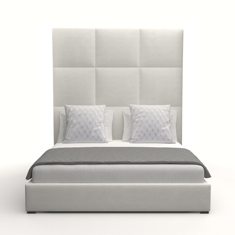 Dezyah Upholstered Standard Bed, King, Off White Revolution®