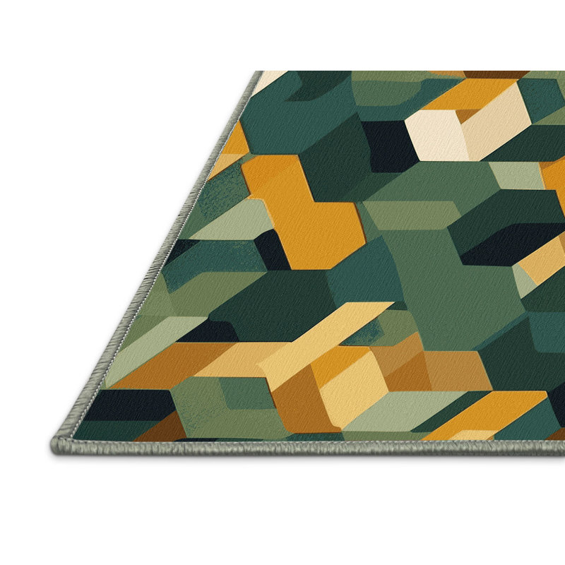 Earth Motif Matrix Rug, Round 6'