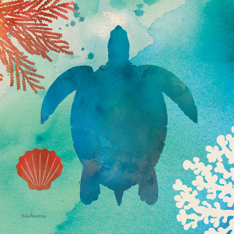 Reproduction d’art sur toile, "Under the Sea II" par studio moun, H 20 po x l 20 po