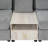 Modern Grey Modular Sofas, Chenille 3-seater With Storage Armrest & Console