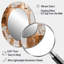 Or et blanc géométrique Serenity I - miroir mural ovale moderne-347568631
