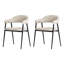  Chaise de salle à manger moderne Remedios avec pieds en métal (ensemble de 2)-1604428439