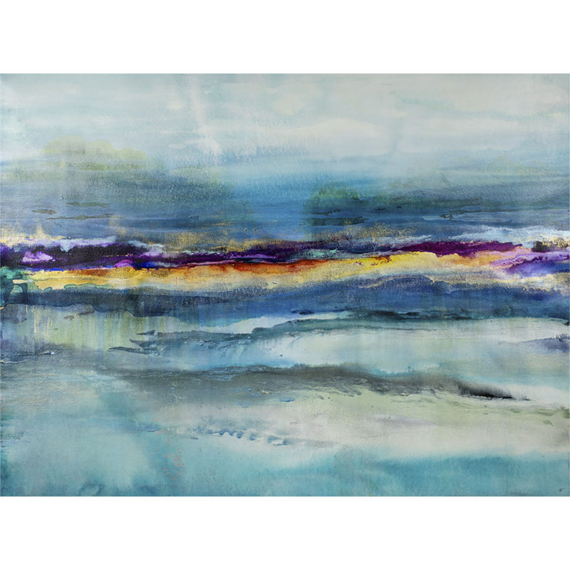 «Through The Mist» par Jennifer Hollack Raboin - peinture sur toile, Toile tendue, H 38 po x l 51 po x P 2 po