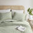 Willow Sage Floral Tufted Fringed Border 3-Piece King Bedspread Set-114551704-114551701