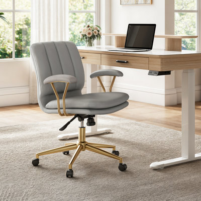 Adena, Velvet Swivel Desk Chair
