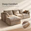 Upholstered 95.57 " Linen Sofa & Chaise