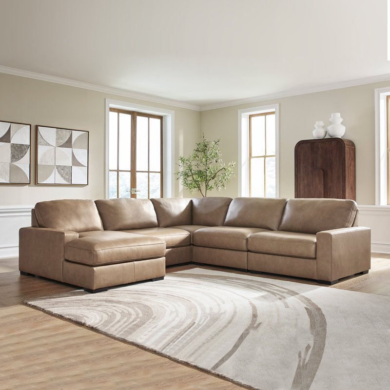 Canapé modulaire 5 pièces avec méridienne Offutt, H 39 po x l 122 po x P 130 po, Orienté à droite