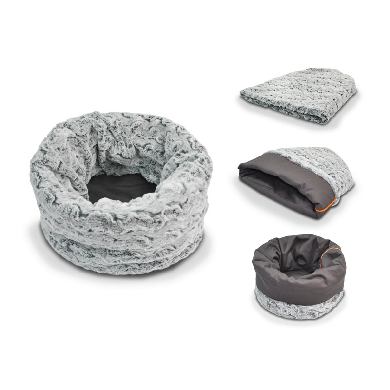 Lit convertible pour animaux Snuggle Bed, Petit (l 18 po x P 18 po x H 13 po), Gris Husky