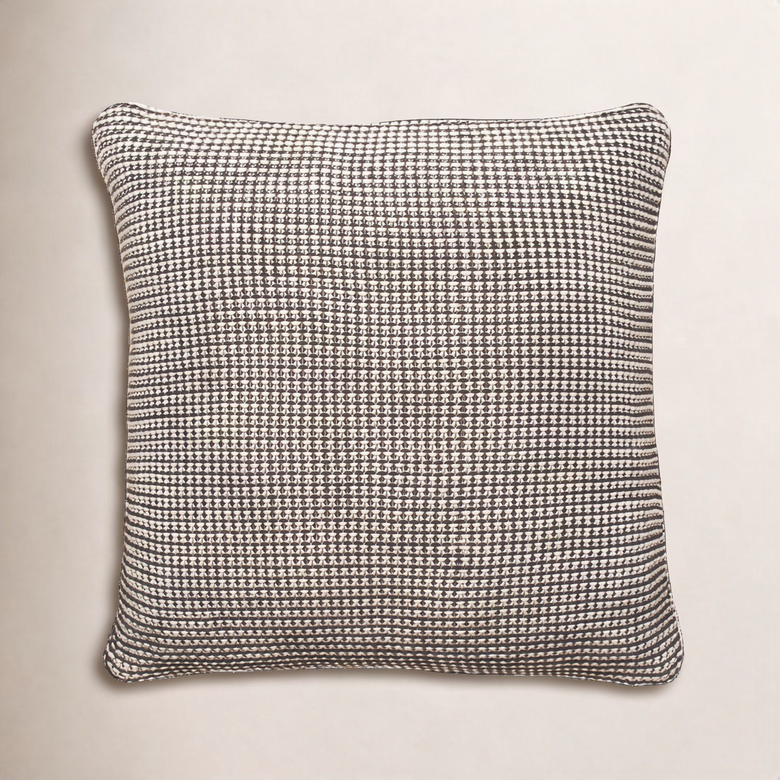 Cohen Geometric Cotton Throw Pillow, Charcoal