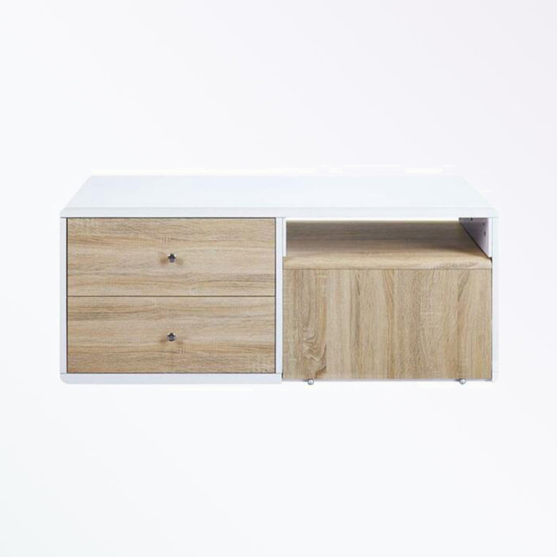 Rectangular Coffee Table with Pull-Out Table and 2 drawers