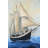 Ship Gently Sailing Print - Classic Blue Framed Decor
