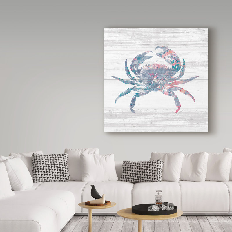 «Ocean Life I» par Sarah Adams, impression sur toile, H 18 po x l 18 po