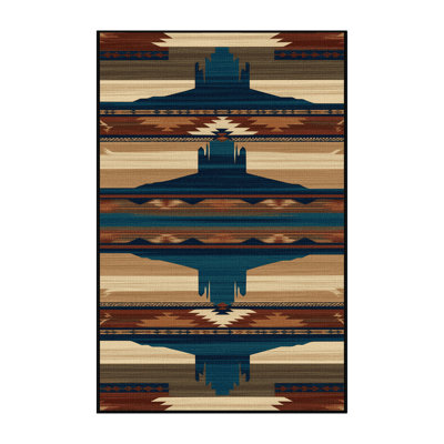  Washable Mesa and Butte Southwestern Area Rug