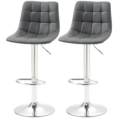 Liniyah Swivel Upholstered Adjustable Height Bar Stool with Steel Frame