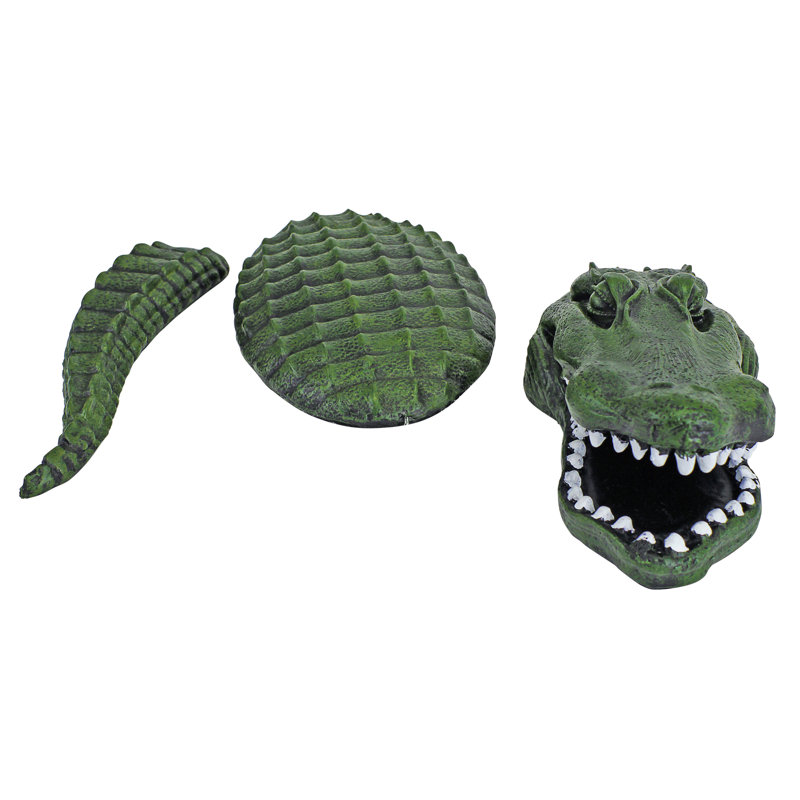 Fearless Lawn Gator of the Castle Moat Garden Statue