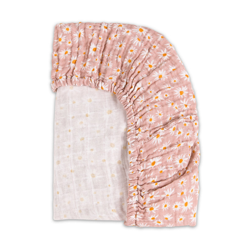 Daisy Muslin All-Stages Bassinet Sheet
