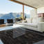 Poseidon Hand Woven Cowhide Striped Area Rug-247128982