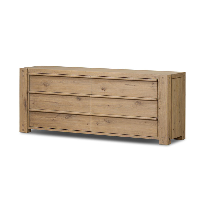 Emmer 6 Drawer Dresser-Aged Smoked Oak