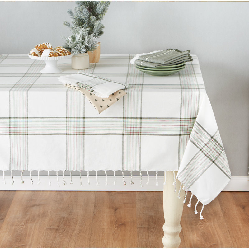 Rasc Rectangle Plaid Cotton Tablecloth Weight, 60" x 84"