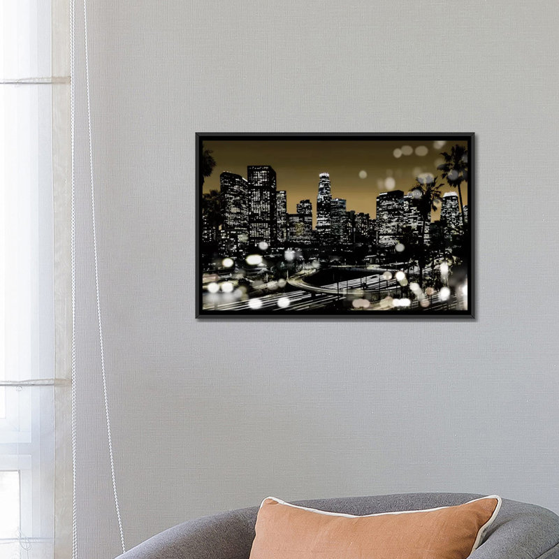 « l.a. nuits i », reproduction de photo sur toile, H 8 po x l 12 po x P 0,75 po, Toile tendue, Pas de tapis