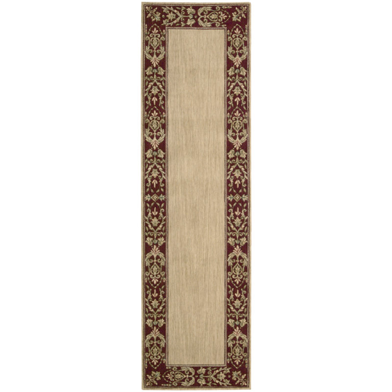Beige Handmade Wool Octagon Area Rug