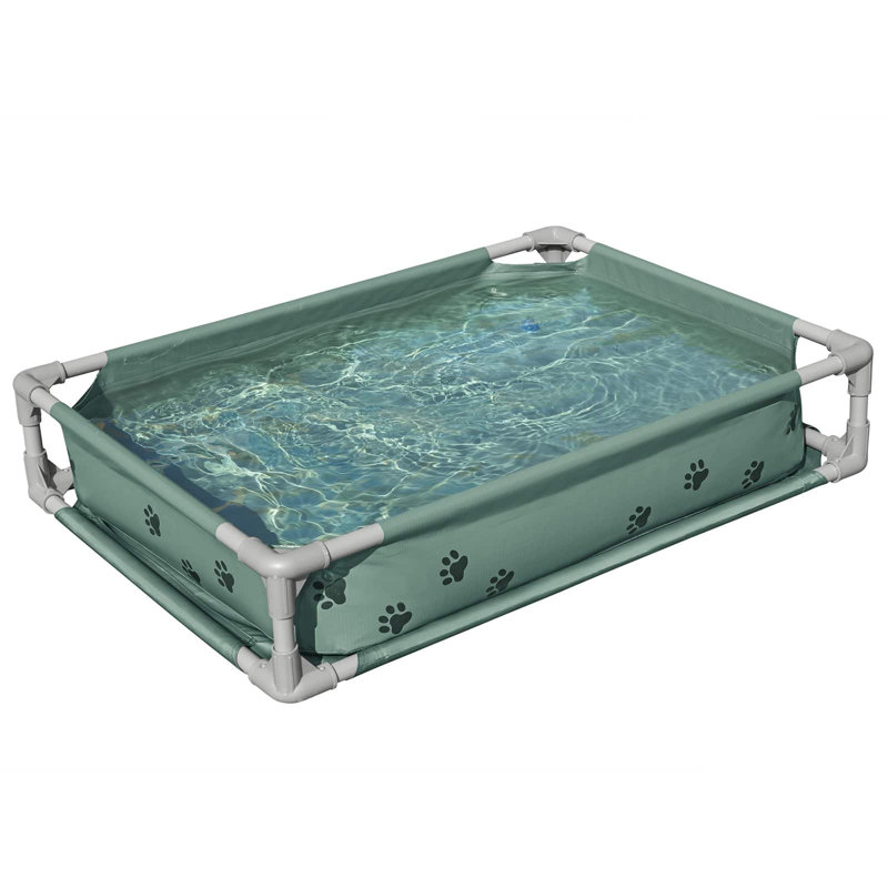 Bestway Above Ground Pet Play Pool Green Steel and PVC Outdoor Dog Durable Use